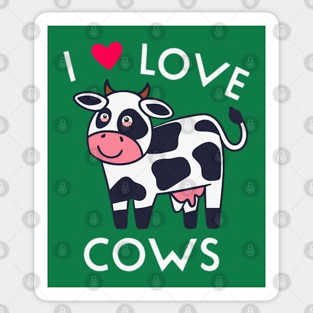 I LOVE COWS Sticker by INLE Designs